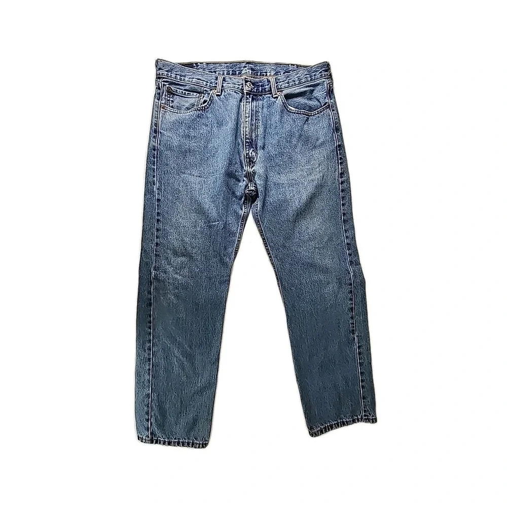 Levi's 505 Jeans Mens 38x32 Straight Leg Regular Fit Medium Wash Western Classic